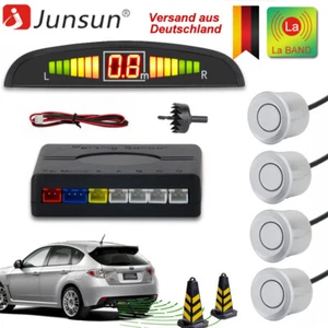 4 sensores ayuda aparcamiento aviso marcha atrás con pantalla LCD ayuda aparcamiento PDC plata - Imagen 1 de 7