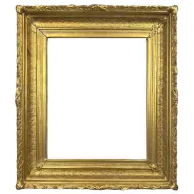 Antique 1870s American Hudson River Gilt Frame with Arched & Daisy Floral Motifs - Image 1 of 2