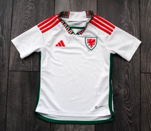 KIDS BOYS 7-8 YEARS 128 CM. WALES NATIONAL TEAM AWAY FOOTBALL SHIRT 2022 2024 - Picture 1 of 9