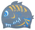 CHEX 100% Silicone Fish Shark Fin Junior Kids 3-7 Yrs Swimming Hat Cap 4 Colour