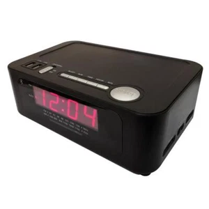 Sonnet Industries R-1212 Wireless Charging Clock Radio with 2 USB Charging Ports - Picture 1 of 1