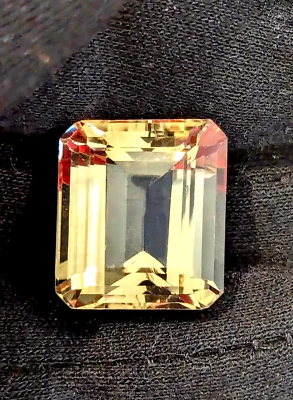 27.3ct Natural Citrine Emerald Cut AAA Loose Yellow Gold Brazil Untreated - Image 1 of 3