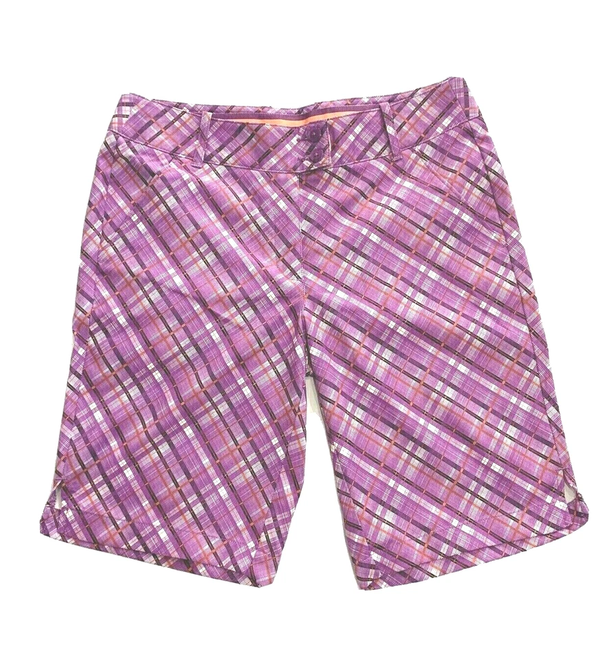 Callaway Opti-Dri women's Golf Shorts - size 4  - Dewberry Plaid - Image 1 of 4