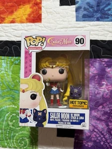 FUNKO POP #90 SAILOR MOON W/MOON STICK & LUNA - Picture 1 of 6