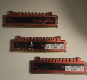 12 GB G. Skill Ripjaws DDR3-1600 (3x4GB MEMORY CARDS) - Picture 1 of 5
