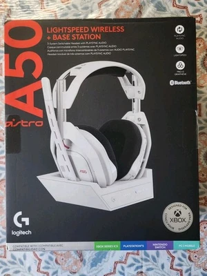 Nuovo Logitech Astro A50 Gen5 Lightspeed Wireless Gaming Headse + Base Station Bianco - Immagine 1 di 4