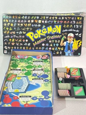 1999 Pokemon Master Trainer Board Game Milton Bradley Incomplete ~ Vintage - Image 1 of 4