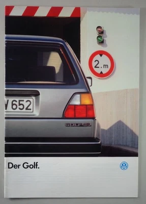 Prospetto/Brochure VW Golf II / 2 Stand 07/1986 CL & / Gl / Gt / GTD - Immagine 1 di 3