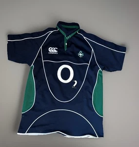 Maglia Rugby Vintage Canterbury of New Zealand IRFU Irlanda Irlandese O2 Navy Taglia M - Foto 1 di 8