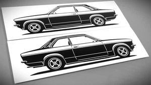 Pegatina Opel Kadett C limusina silhouette Opel Kadett C limusina negra nueva - Imagen 1 de 21
