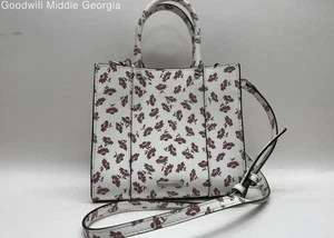 Rebecca Minkoff White/Floral Leather Crossbody Mini Tote Bag - Picture 1 of 6