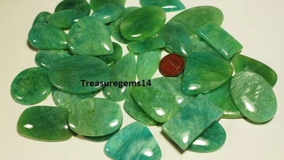 250 Crt WHOLESALE LOT NATURAL GREEN AVENTURINE (العقيق الأخضر) CABOCHON GEMSTONE - Image 1 of 4