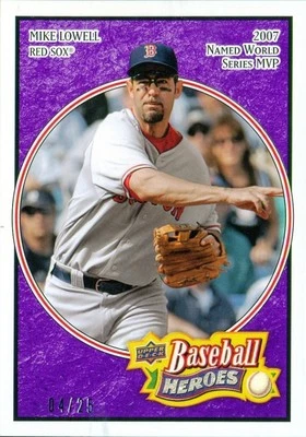 2008 UPPER DECK BASEBALL HEROES #19 MIKE LOWELL-PURPLE PARALLEL SP/RARE #04/25 - Image 1 of 2