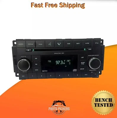 07 08 09 2010 11 12 CHRYSLER 300 DODGE JEEP Patriot Radio MP3 CD Player AUX RES - Image 1 of 4