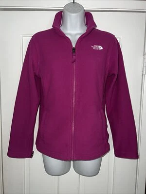Jaqueta The North Face Meninas Grande 14/16 Roxa Zíper Completo Suéter - Imagem 1 de 4