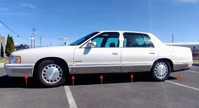 Panel basculante ancho de acero inoxidable de 9" 10 piezas para Cadillac DeVille 4 puertas 97-99 Foto 1 de 4