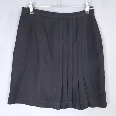 Коллекционная миниатюрная изысканная женская юбка со складками с подкладкой черная размер 10 - Изображение 1 из 4