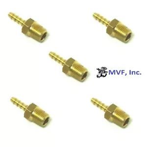 Hose Barb for 1/8" ID Hose X 1/8" Male NPT Hex Brass Fuel (5-Pack) 201A-2A(X5) - Picture 1 of 6