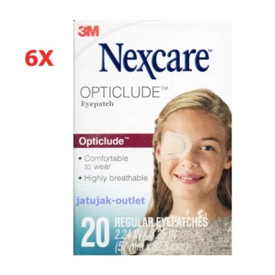 Nexcare 3M Opticlude Orthoptic Eye Patch Regular Size 6 Boxes 120 Pcs Exp 2027 - Image 1 of 2