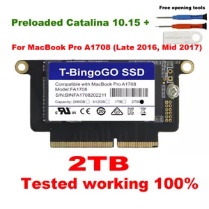 NEUF SSD 2 To pour modèles de barres non tactiles MacBook Pro 13 pouces A1708 fin 2016 mi 2017 - Photo 1/5