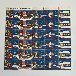 Vintage 1972 Christmas Seal Stamps National Tuberculosis Association Mint Page - Picture 1 of 1