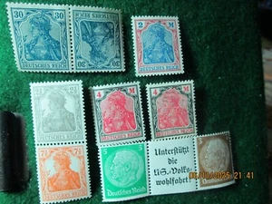 UN ASSORTIMENTO DI 10 FRANCOBOLLI GERMANIA SE-TENAT E TETE BECHE. - Foto 1 di 2