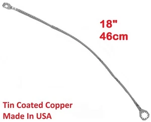 Multi-Purpose Universal 18"-19" (45-48cm) Copper Ground/Bonding Strap Tin-Plated - Picture 1 of 2