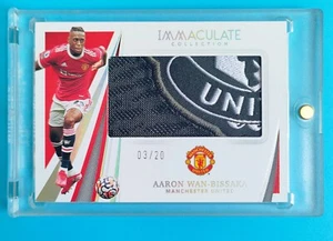 2021 Immaculate Manchester United Aaron Wan-Bissaka Team Crest Patch 3/20 - Picture 1 of 2