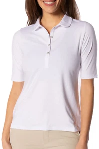 Golftini Fabulous Elbow Polo - White - Picture 1 of 7