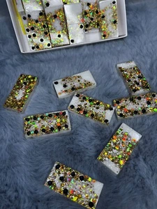 Handmade Resin Dominoes Family Games Gift - Picture 1 of 5