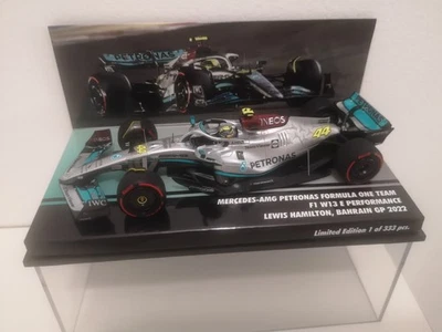 Hamilton 2022 Mercedes W13 Bahrain GP Miniature 1/43 Minichamps F1 Formule 1  - Photo 1/4