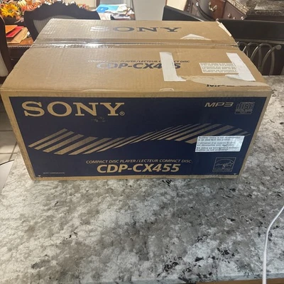Sony CDP-CX455 400 CD CHANGER NEW IN THE BOX!!!!! (Opened For Pictures) - Image 1 of 4