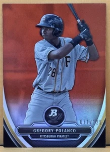 2013 Bowman Platinum Gregory Polanco National Convention Orange Refractor /125 - Picture 1 of 2