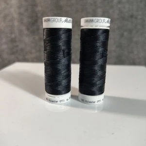 Mettler Seraflex Elastic Thread 50wt 142yd-Black 2 Pack - Picture 1 of 4