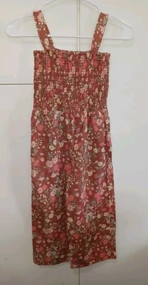 Macacão feminino OshKosh B'gosh tamanho 7/7A batido floral ferrugem colorido - Imagem 1 de 4