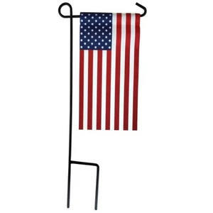 U.S.A. Garden Flag & Banner Kit Iron Posts American Flag 12"×18" Patriotic - Picture 1 of 6