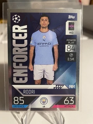 2022-23 Topps Match Attax UEFA Club Competitions - Enforcer #18 Rodri - Image 1 of 2