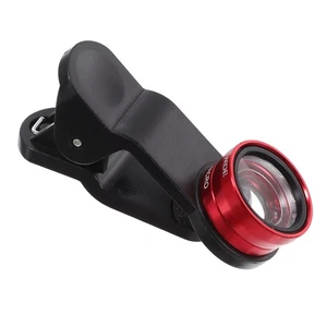 Lot de 2 Lentilles Téléphone Fish Eye Lens avec Clip pour Smartphone avec Clip Noir - Photo 1 sur 12
