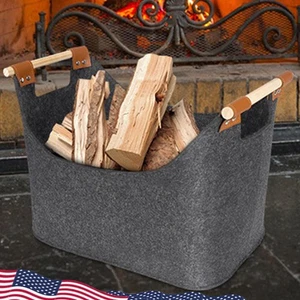 Caja de Leña 45 X 32 X 40 Cm con Asas de Madera 57 L para Chimenea y Estufa de Leña - Imagen 1 de 12