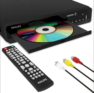 Philips HDMI DVD Player USB Input, 1080p Upscaling, Compact, Remote - Picture 1 of 7