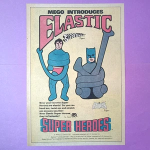 Mego Elastic Super Heroes print ad 1979 Superman Batman - Picture 1 of 2