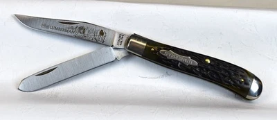 VINTAGE SCHRADE USA #TH-4 LUMBERMAN TRAPPER KNIFE CIRCA 1970's - Image 1 of 4