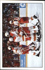 1989-90 Panini Stickers Calgary Flames Hockey Card #17 Flames celebration