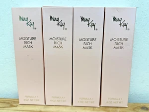 Lot of 4 NOS Mary Kay Moisture Rich Mask Formula 1 Dry to Normal Skin 4oz #0185 - Picture 1 of 7