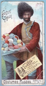 TC0057 Trade Cards: Cacao Tobler Serie 14 - Costumi Russi - n.3 - Foto 1 di 1