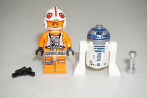 LEGO Star Wars Luke Skywalker X-Wing Pilot Dual Molded Helmet & R2D2 Minifigures - Picture 1 of 7