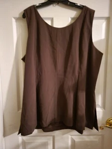 Ladies Brown Sleeveless Top, sz 24W, by Spiegel - Picture 1 of 3
