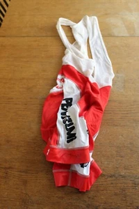 MEDIUM PEARL IZUMI BIB CYCLING SHORTS RED & WHITE SWITZERLAND CROSS - Picture 1 of 6