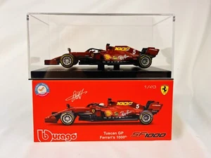 1/43 BURAGO 18-36819V FERRARI SF1000 SEBASTIAN VETTEL TUSCAN GP 1000th GP - Picture 1 of 13