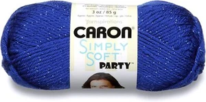 Caron Simply Soft Party Yarn, 3 oz, Medium Worsted 4 Gauge, - Royal -For Crochet - Picture 1 of 1